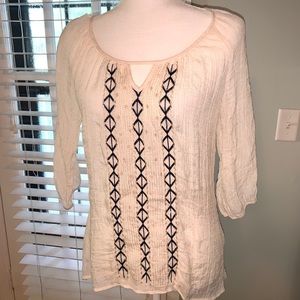 Full Tilt Ivory sheer top